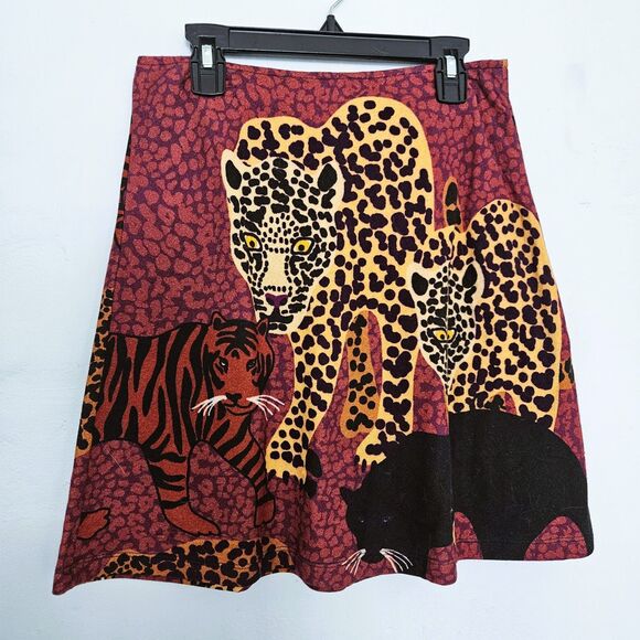 NWT Anthropologie x Conditions Apply Leopard Knit Mini Skirt | XS - Picture 3 of 5